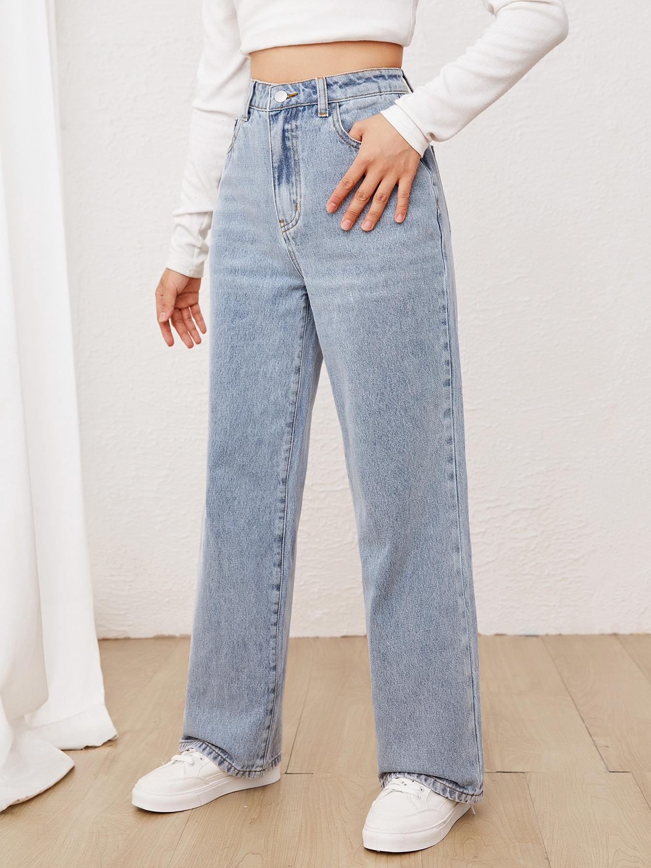 PROSTE SPODNIE JEANS WYSOKI STAN