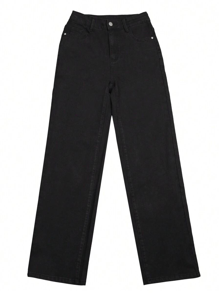 CZARNE SPODNIE JEANS