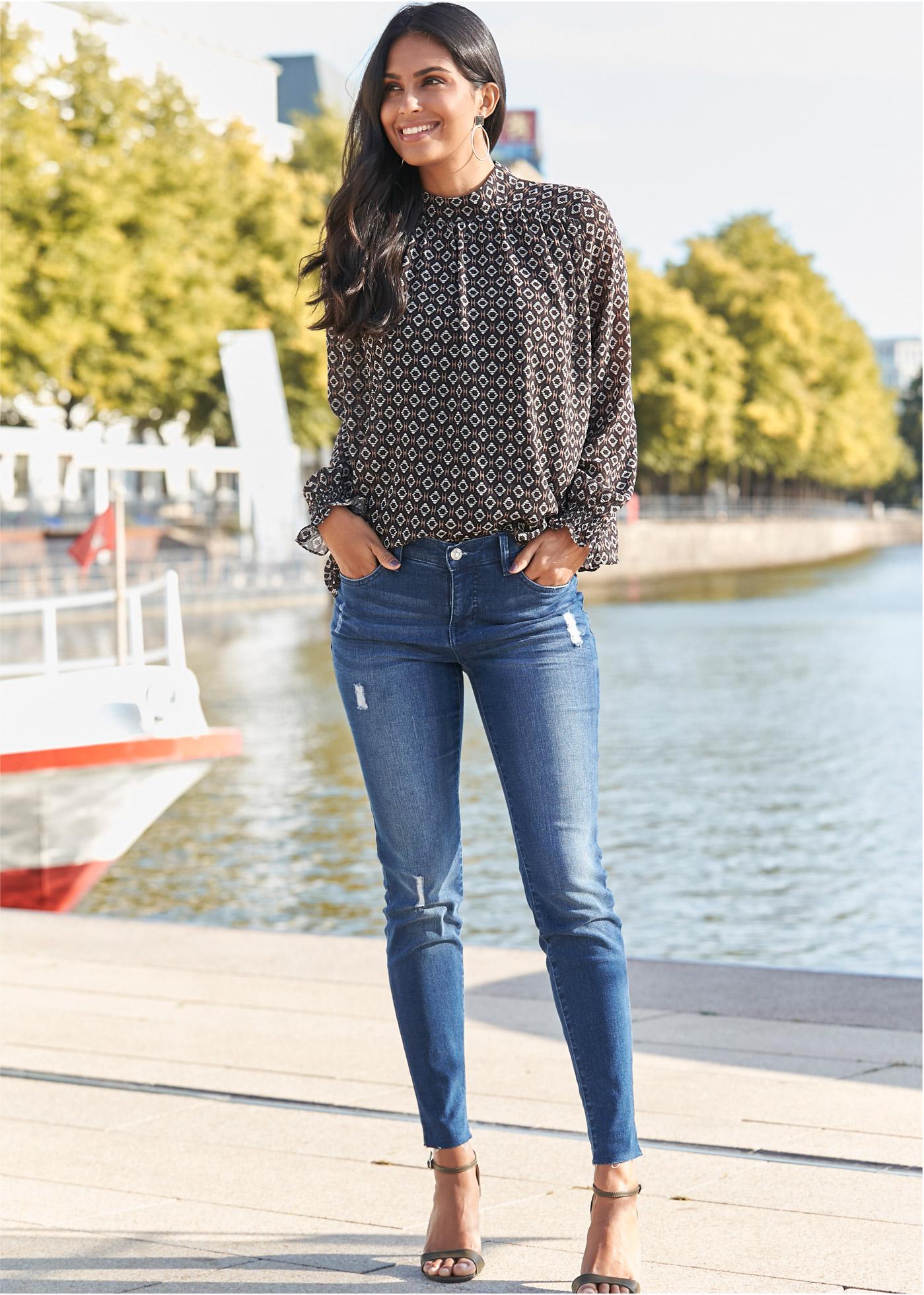 SPODNIE RURKI JEANS KIESZENIE CASUAL
