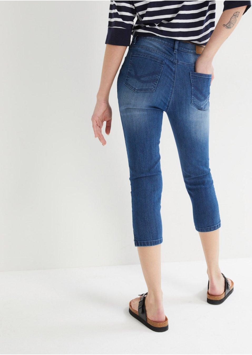 NIEBIESKIE SPODNIE JEANS 3/4