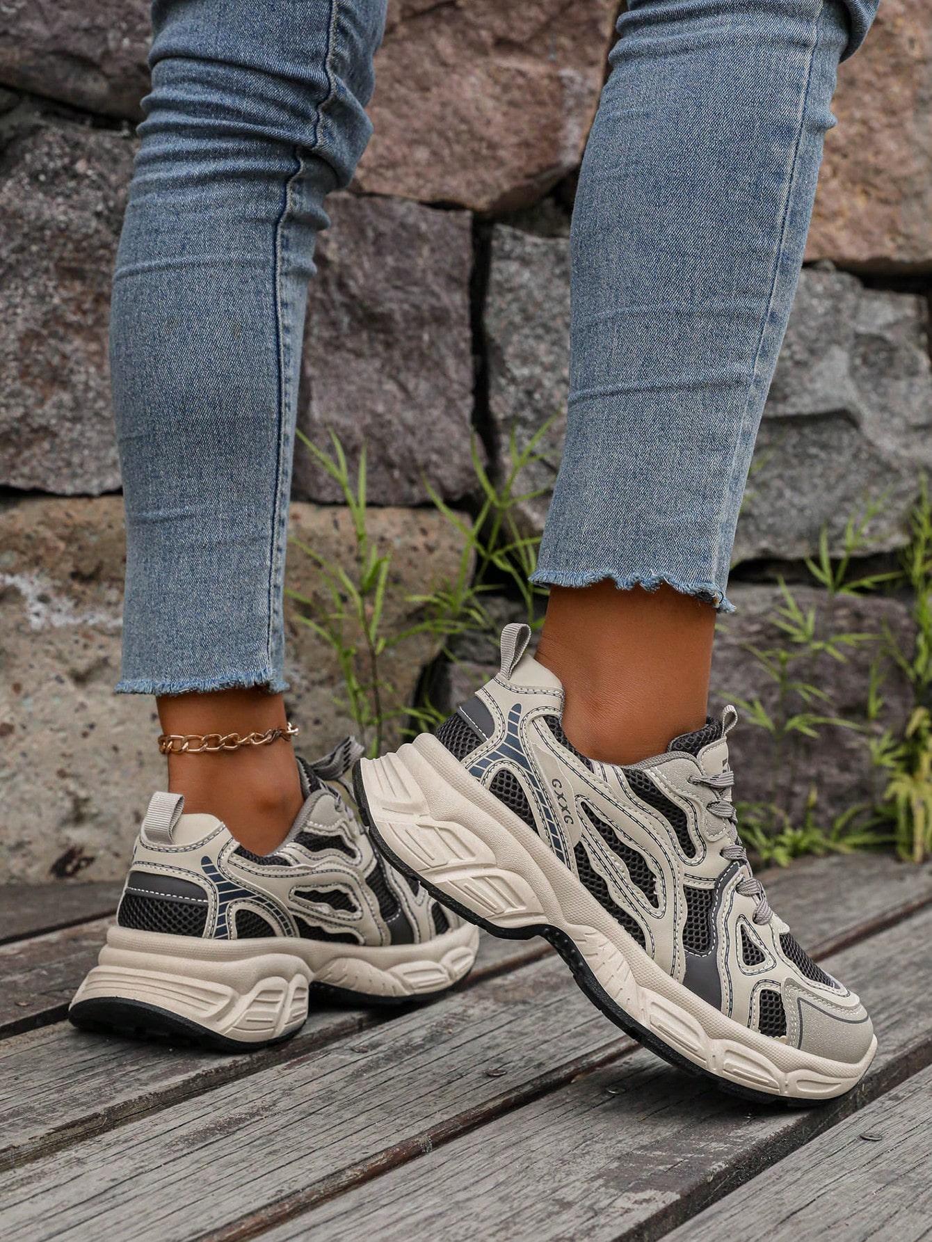BUTY SPORTOWE PLATFORMA WIĄZANIE