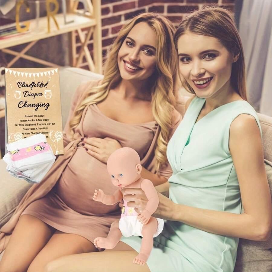 komplet lalka pampers opaska na oczy