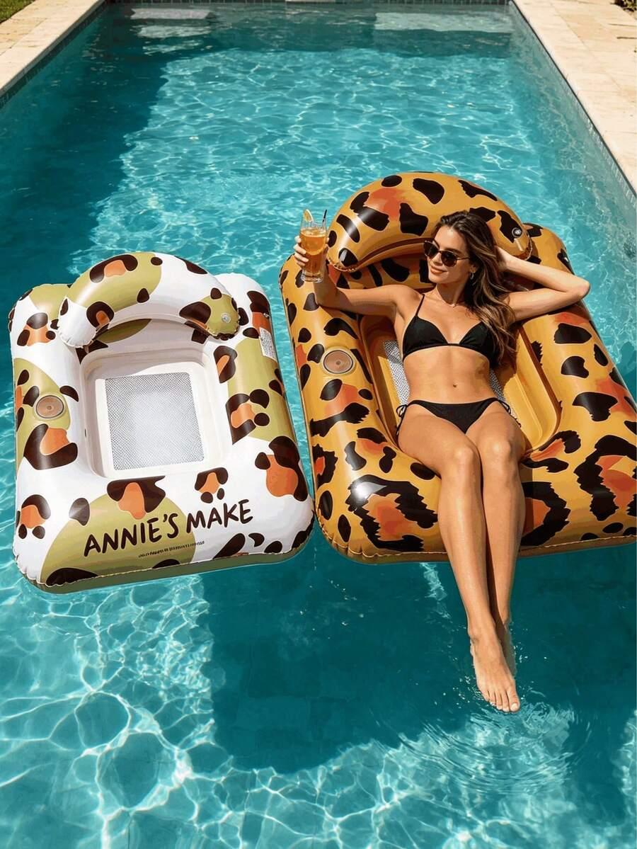 dmuchany materac animal print