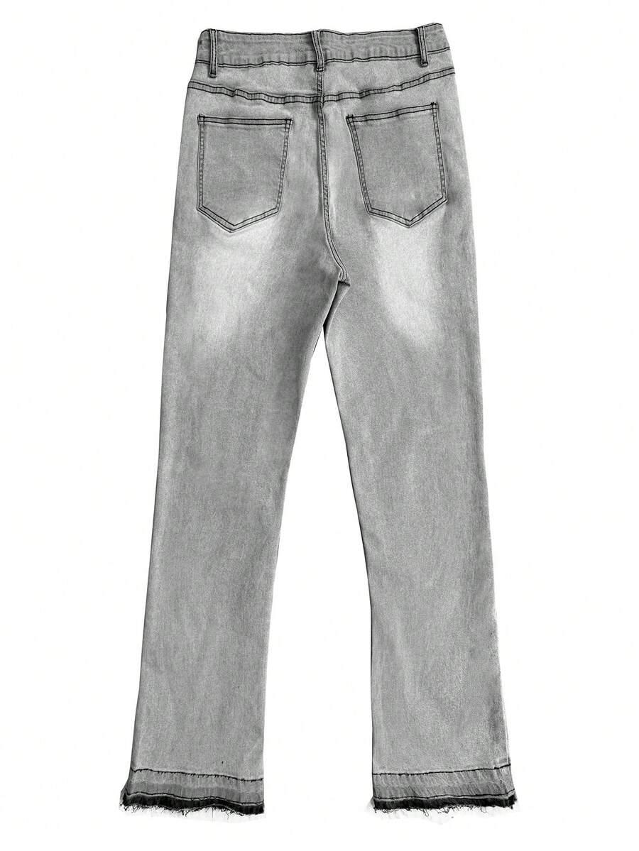 szare spodnie jeans
