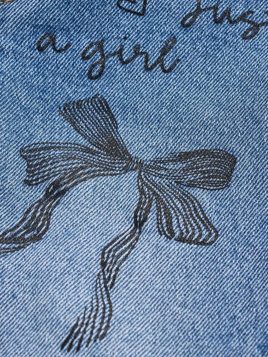niebieskie jeansy print 