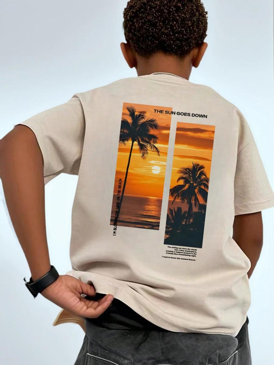 beżowy t-shirt print