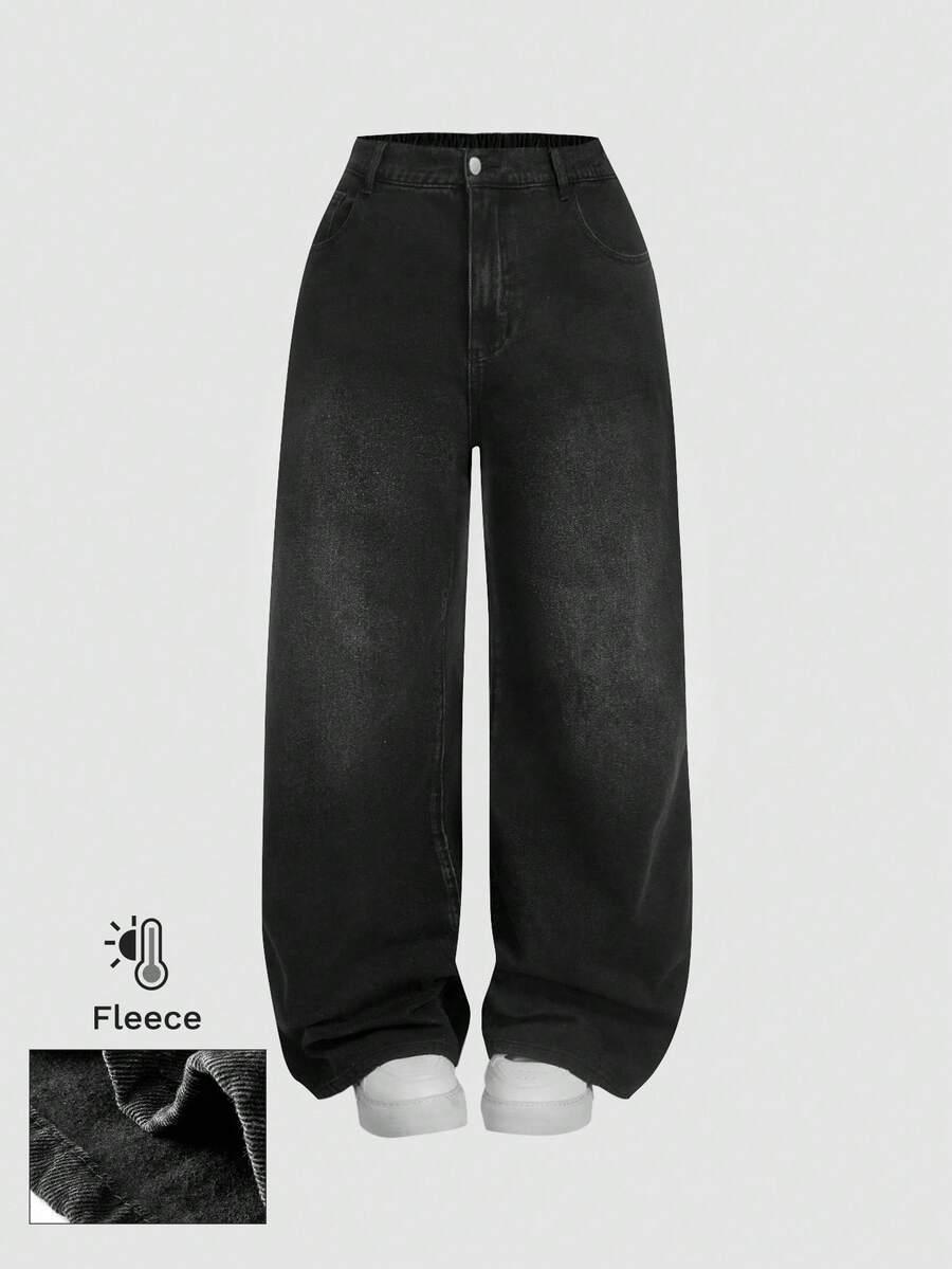 CZARNE SPODNIE JEANS