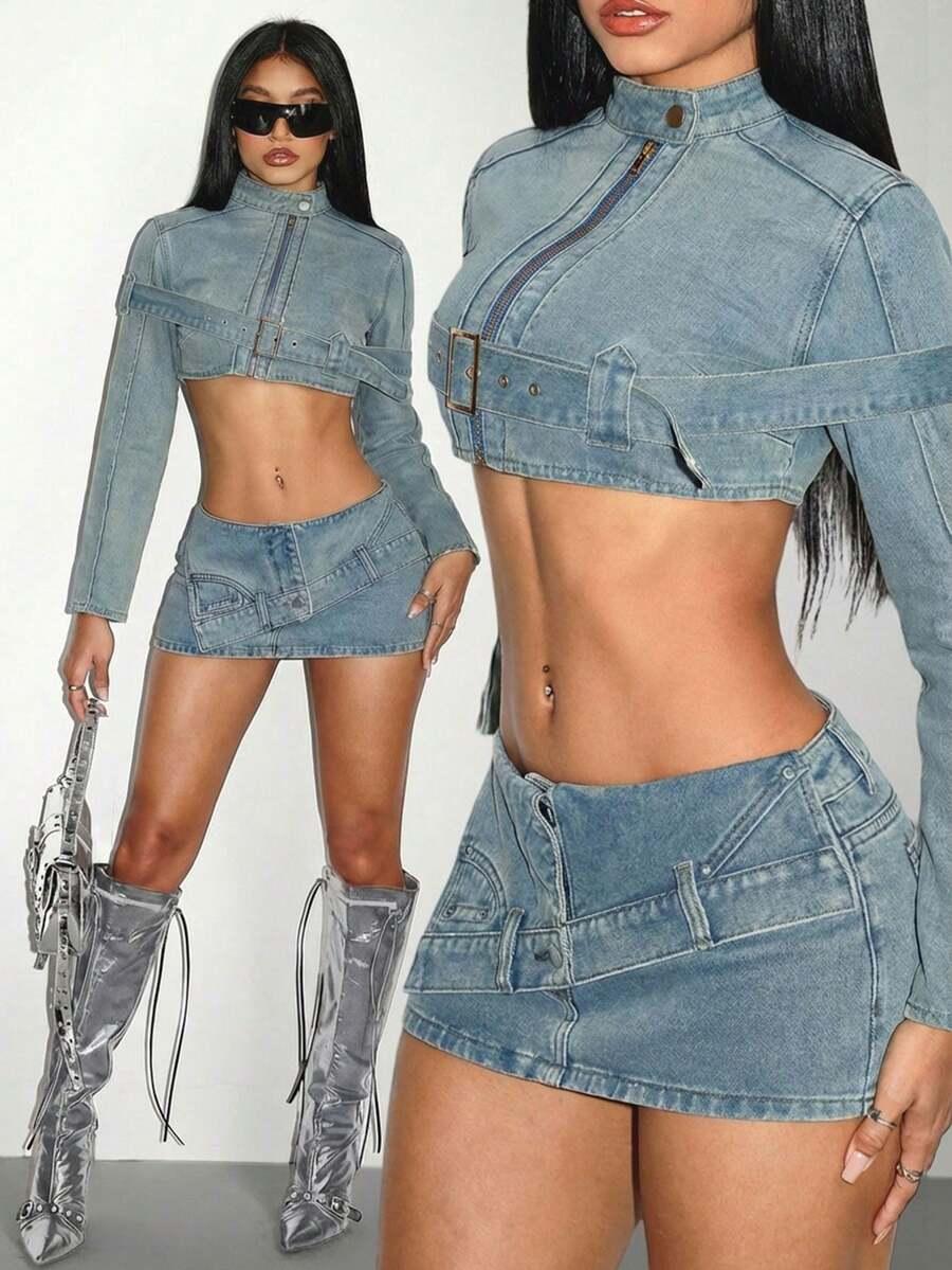 niebieska kurtka jeans 
