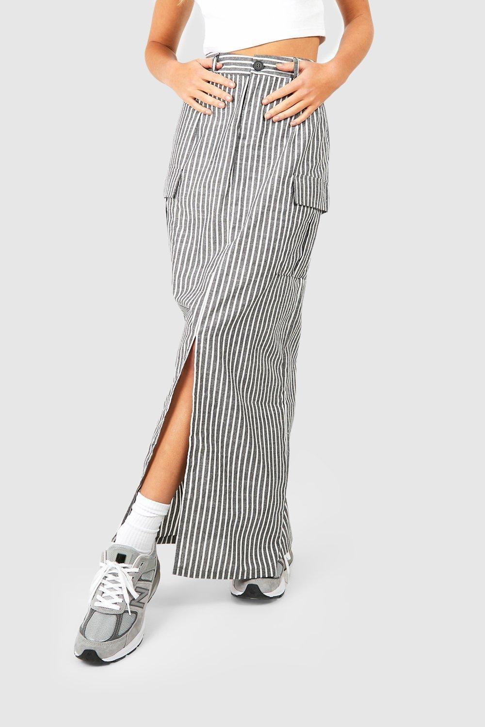 SPÓDNICA MAXI W PASKI 