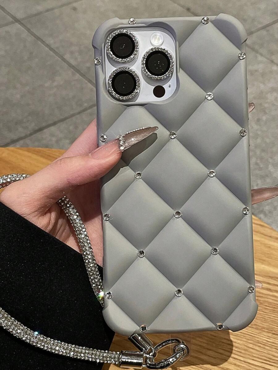 pikowane etui na telefon połysk iphone 16 pro max
