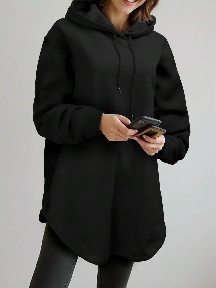 CZARNA BLUZA Z KAPTUREM