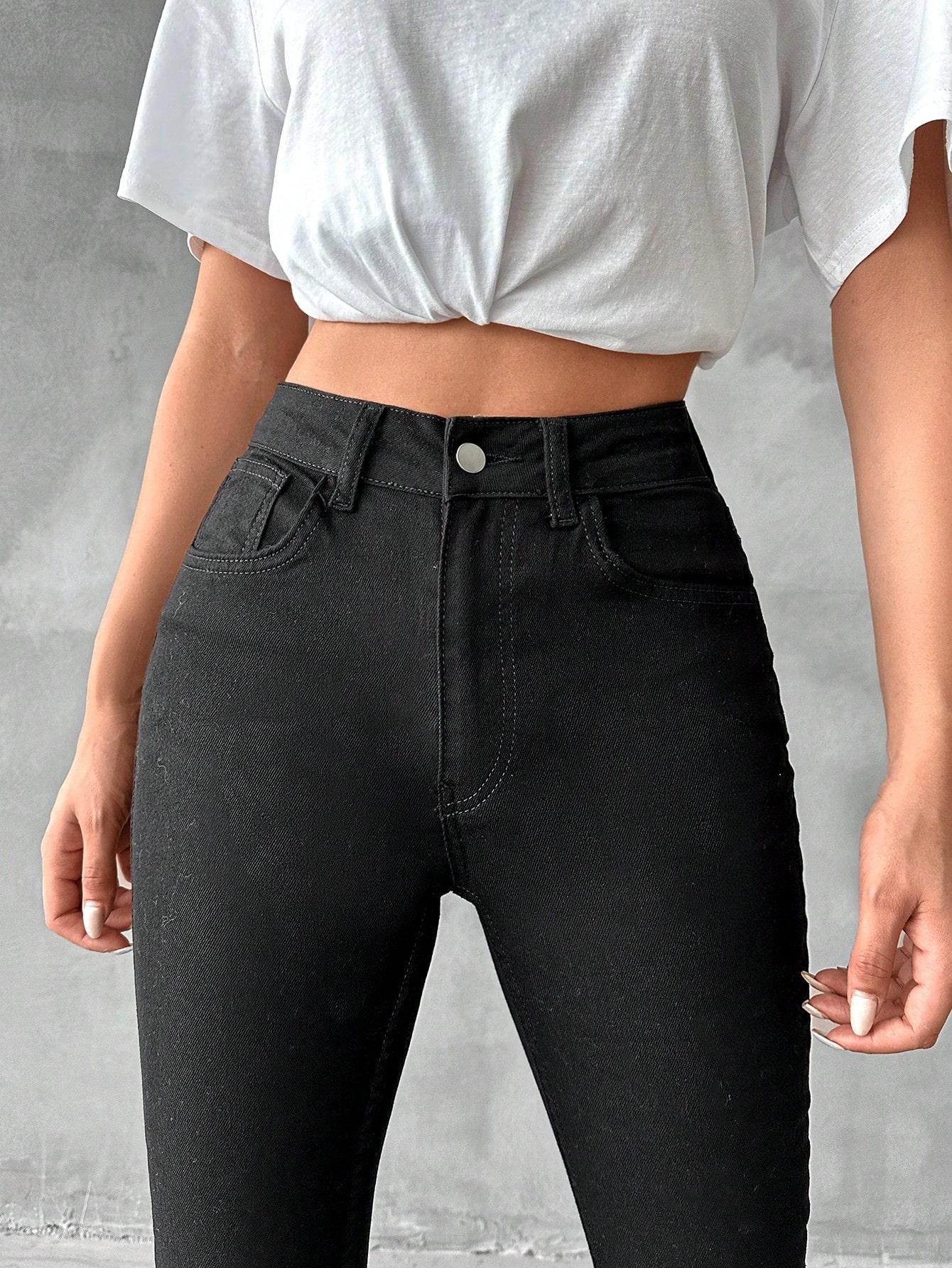 CZARNE SPODNIE JEANS