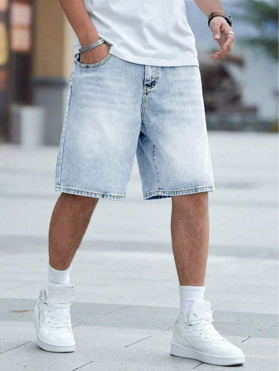 niebieskie SPODENKI JEANS