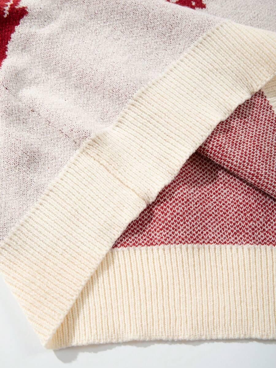 sweter wzór serca