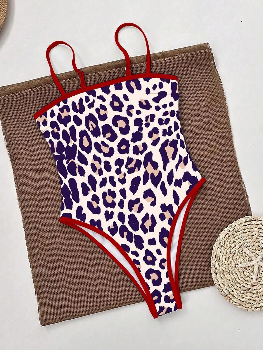 jednoczęściowy STRÓJ kąpielowy animal print