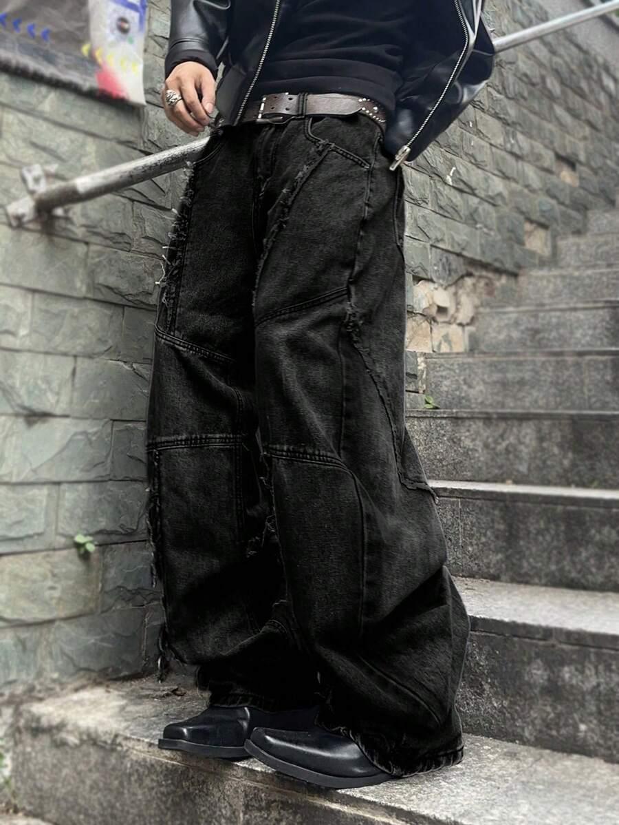 CZARNE SPODNIE JEANS