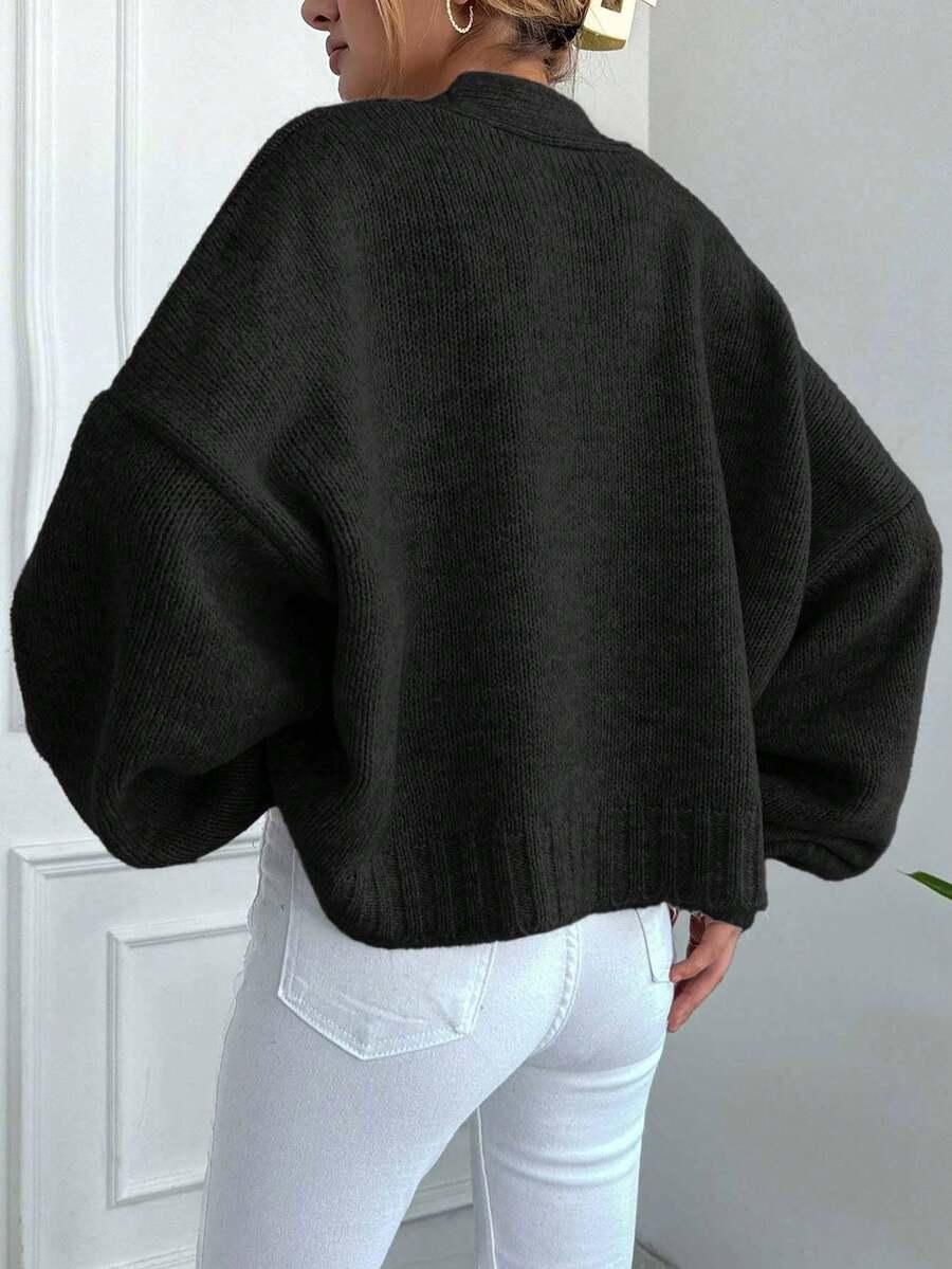 CZARNY SWETER KARDIGAN