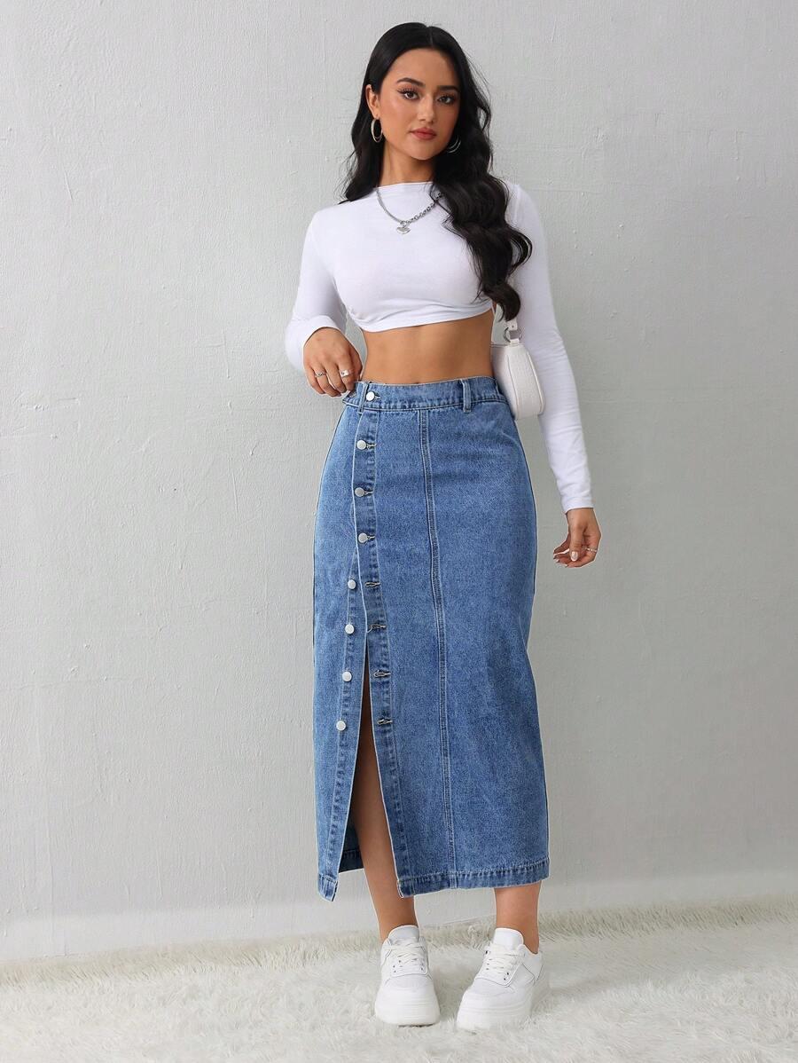 NIEBIESKA SPÓDNICA JEANS