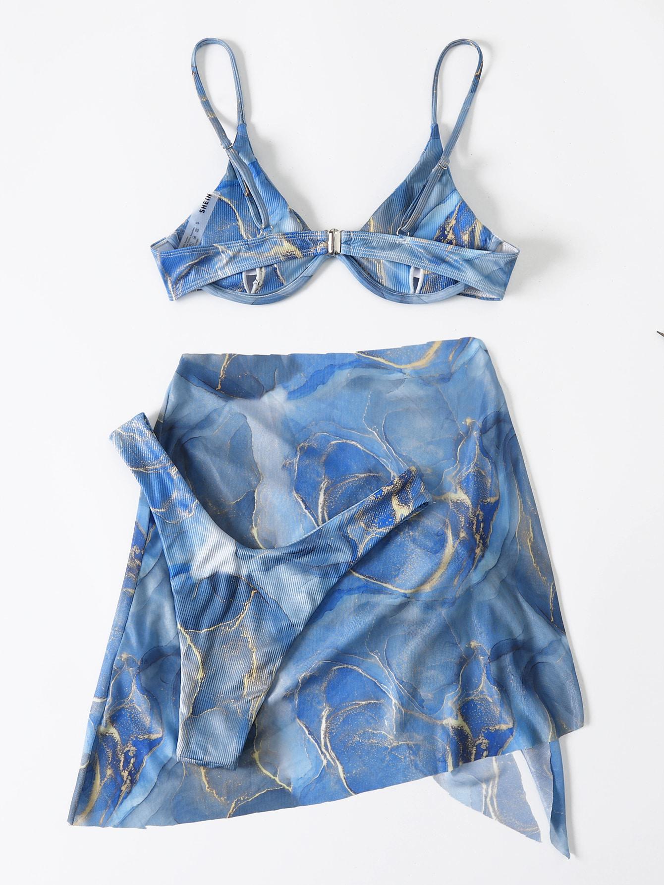 3-CZĘŚCIOWY KOMPLET BIKINI PRINT