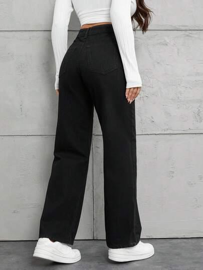 czarne spodnie jeans 