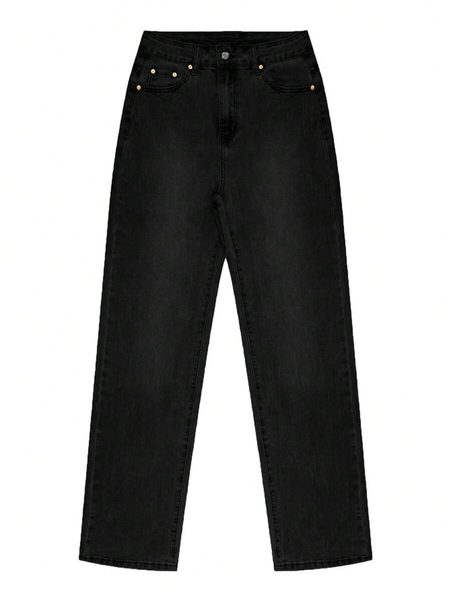 CZARNE SPODNIE JEANS