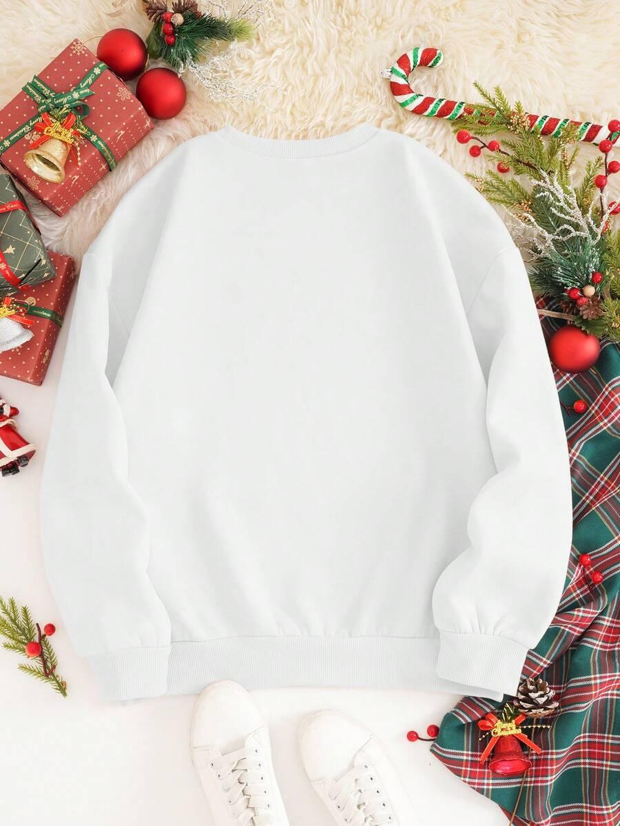 biała bluza print