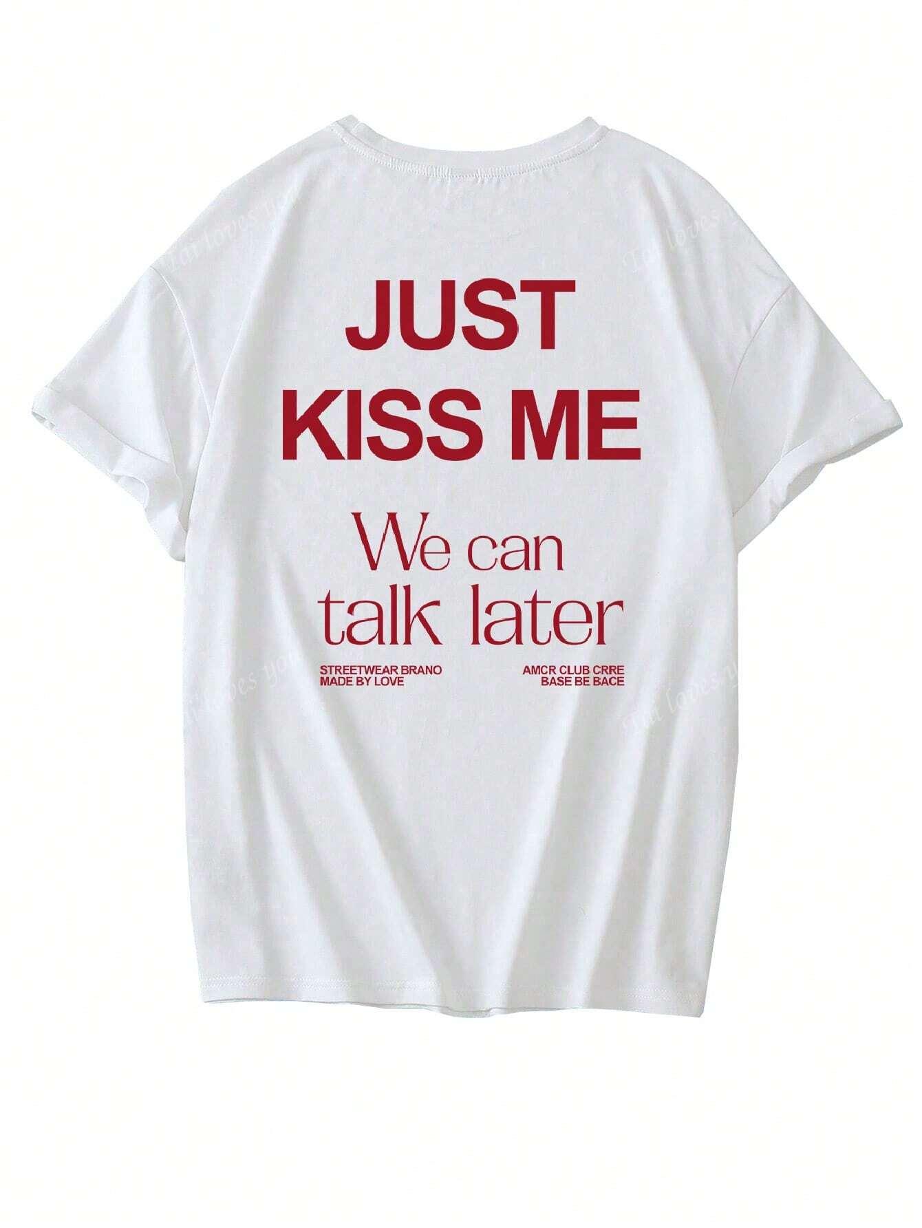 biały t-shirt nadruk