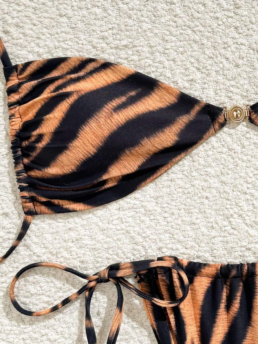 DWUCZĘŚCIOWY STRÓJ KĄPIELOWY ANIMAL PRINT
