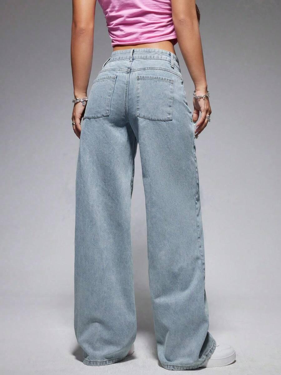 NIEBIESKIE SPODNIE JEANS