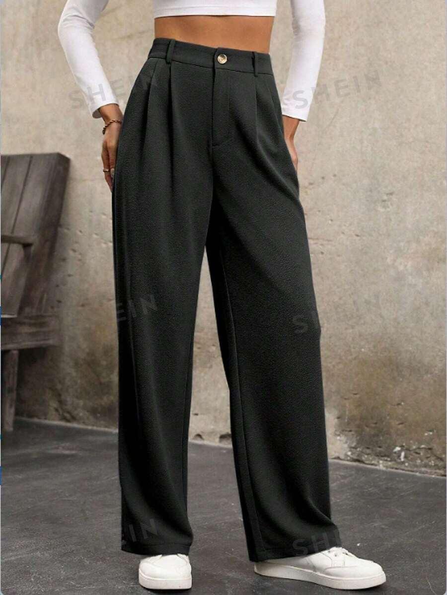 PROSTE CZARNE SPODNIE CASUAL