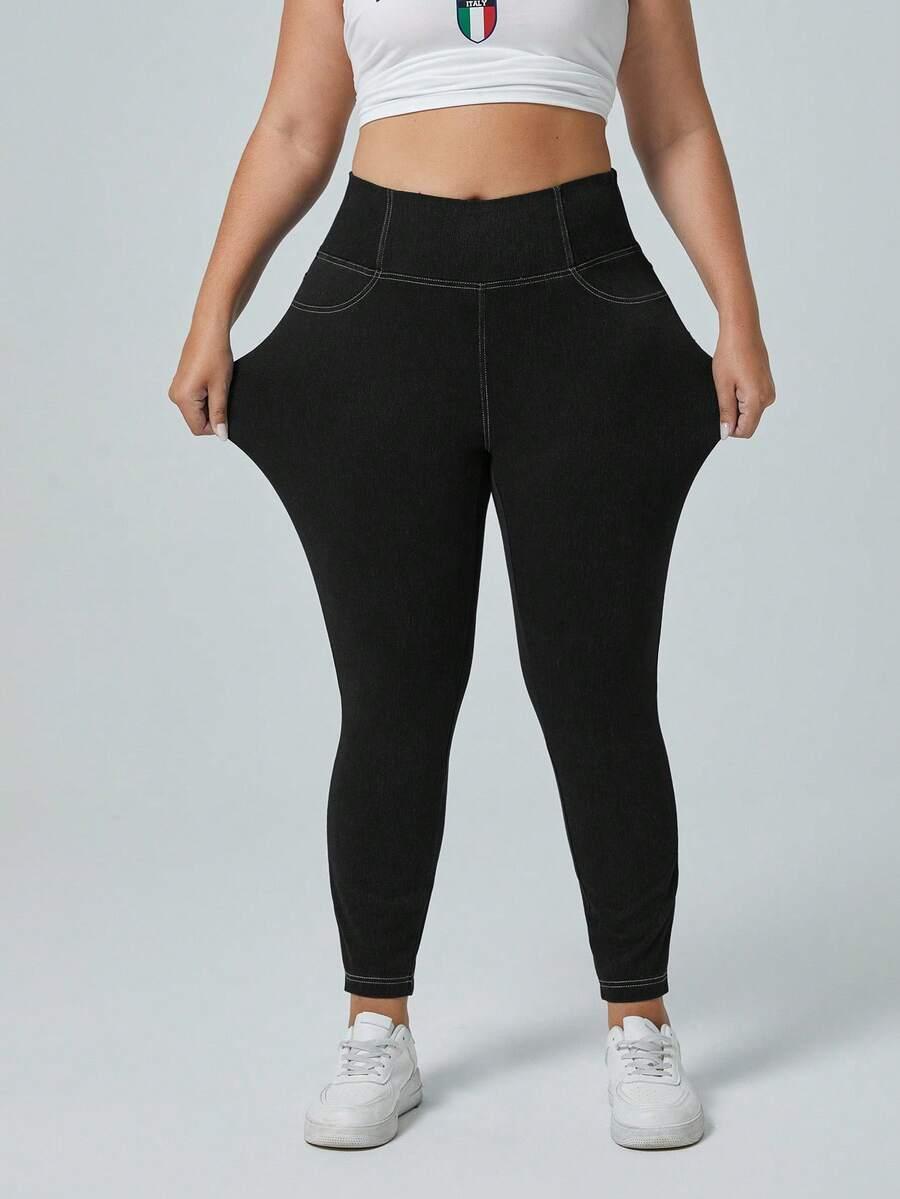 legginsy imitacja jeansu