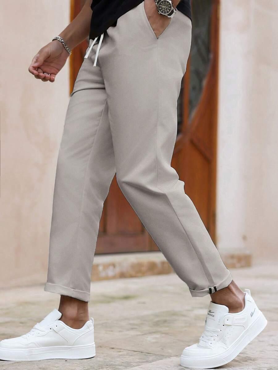 szare spodnie casual
