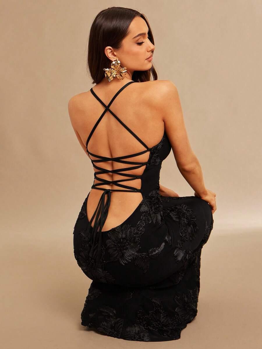 CZARNA MAXI SUKIENKA