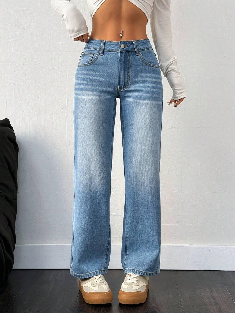 proste spodnie jeans