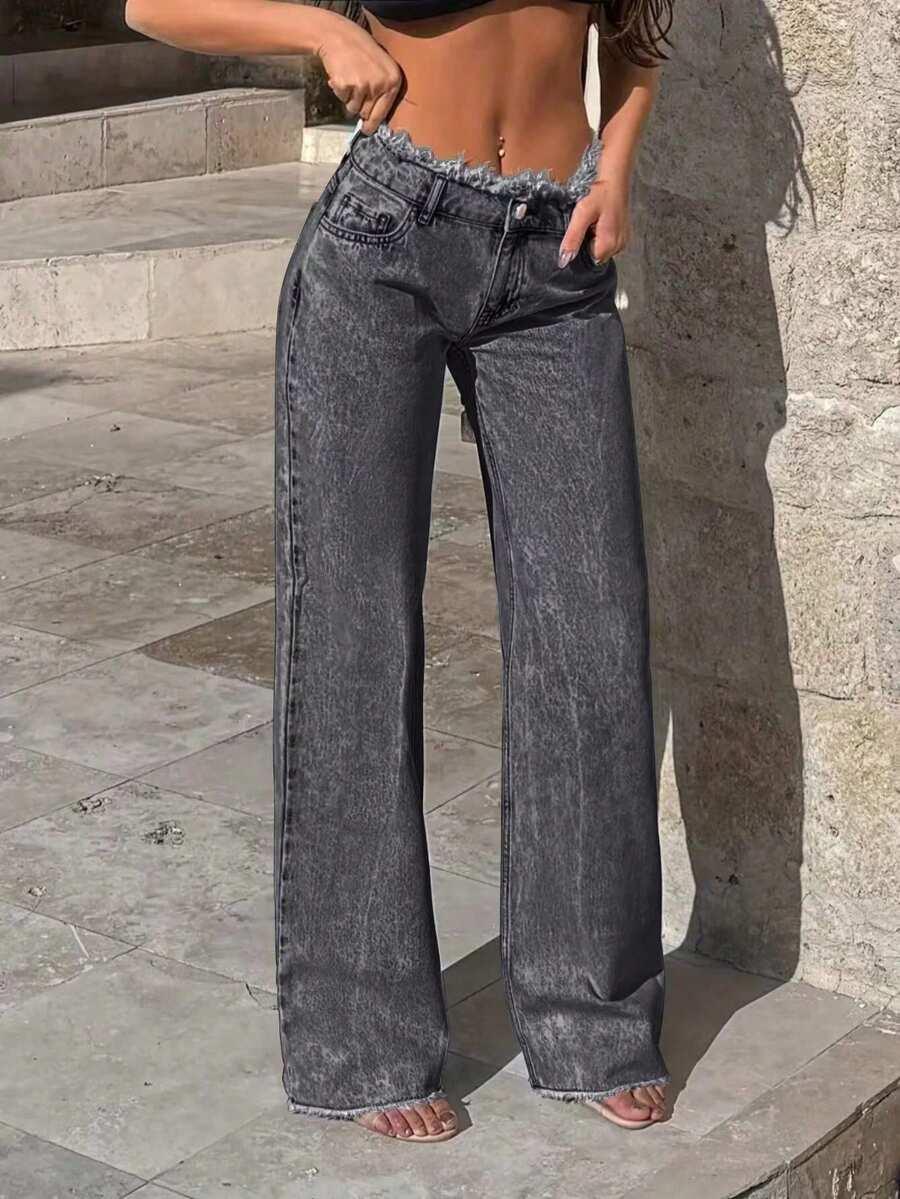 szare spodnie jeans