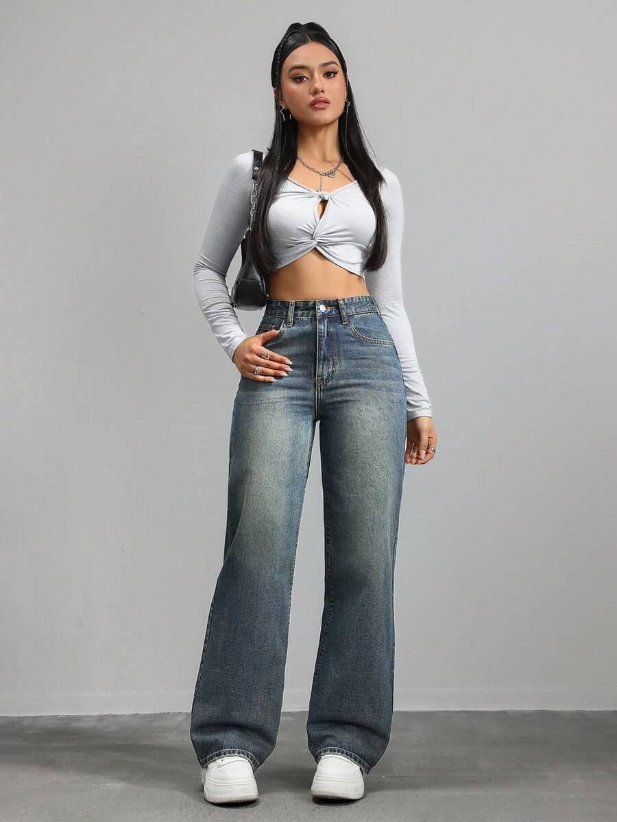 NIEBIESKIE SPODNIE JEANS 