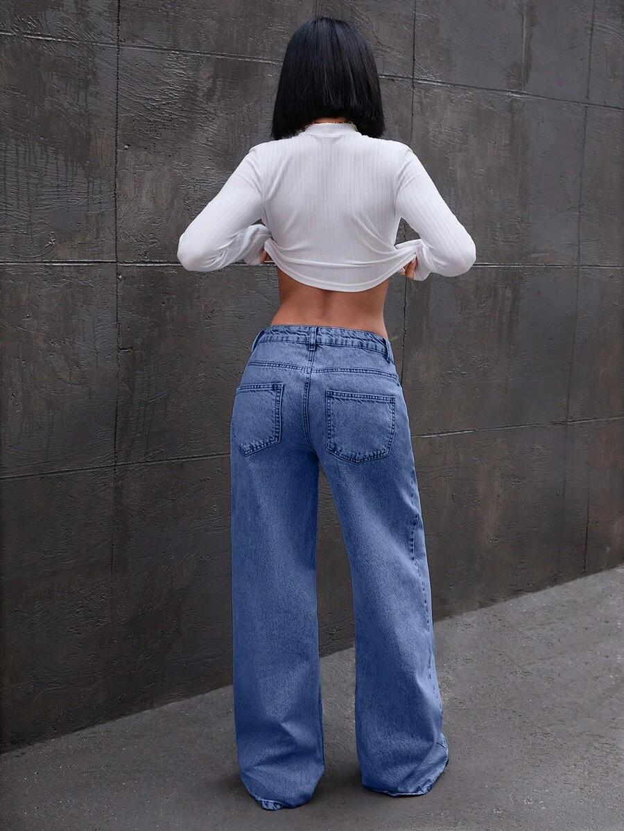 spodnie jeans niski stan