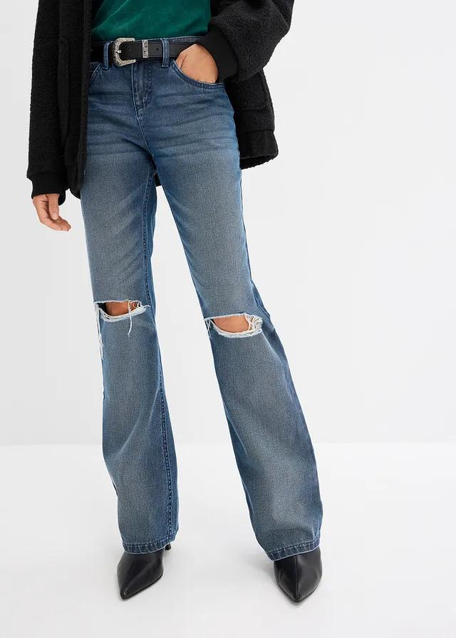 DŻINSY BOOTCUT Z PASKIEM 