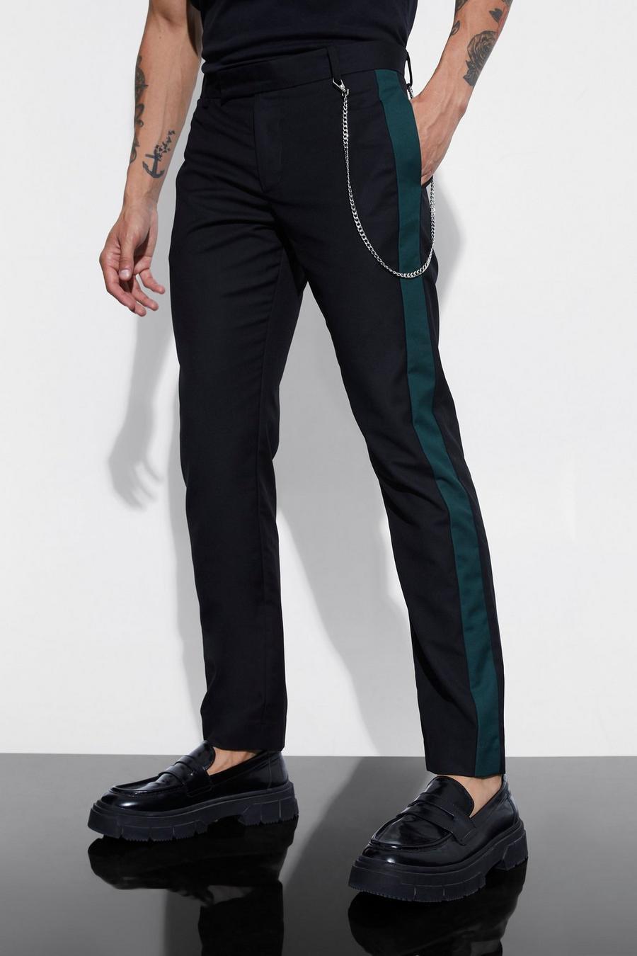 eleganckie garniturowe spodnie lampasy 