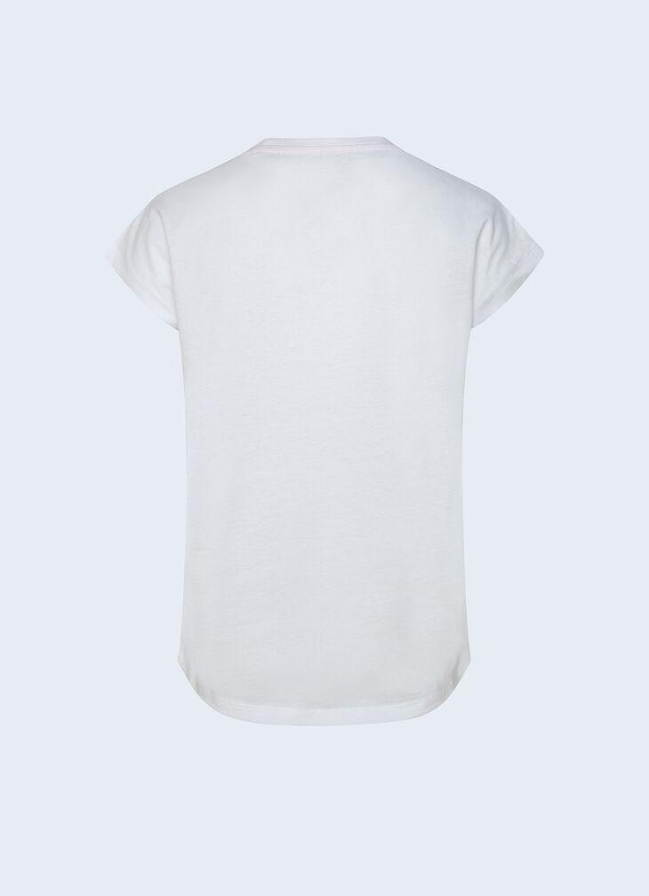 biały t-shirt zdobienie logo połysk