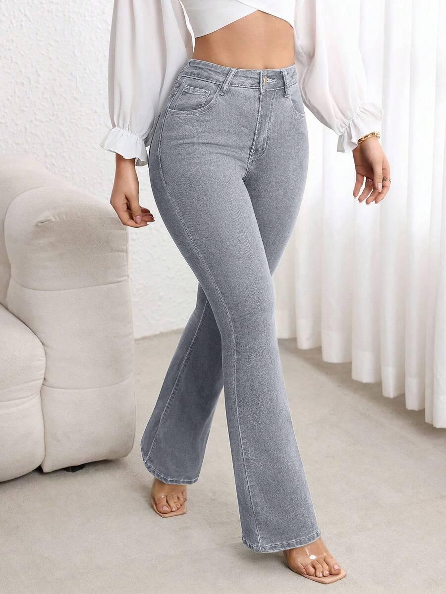 szare spodnie jeans