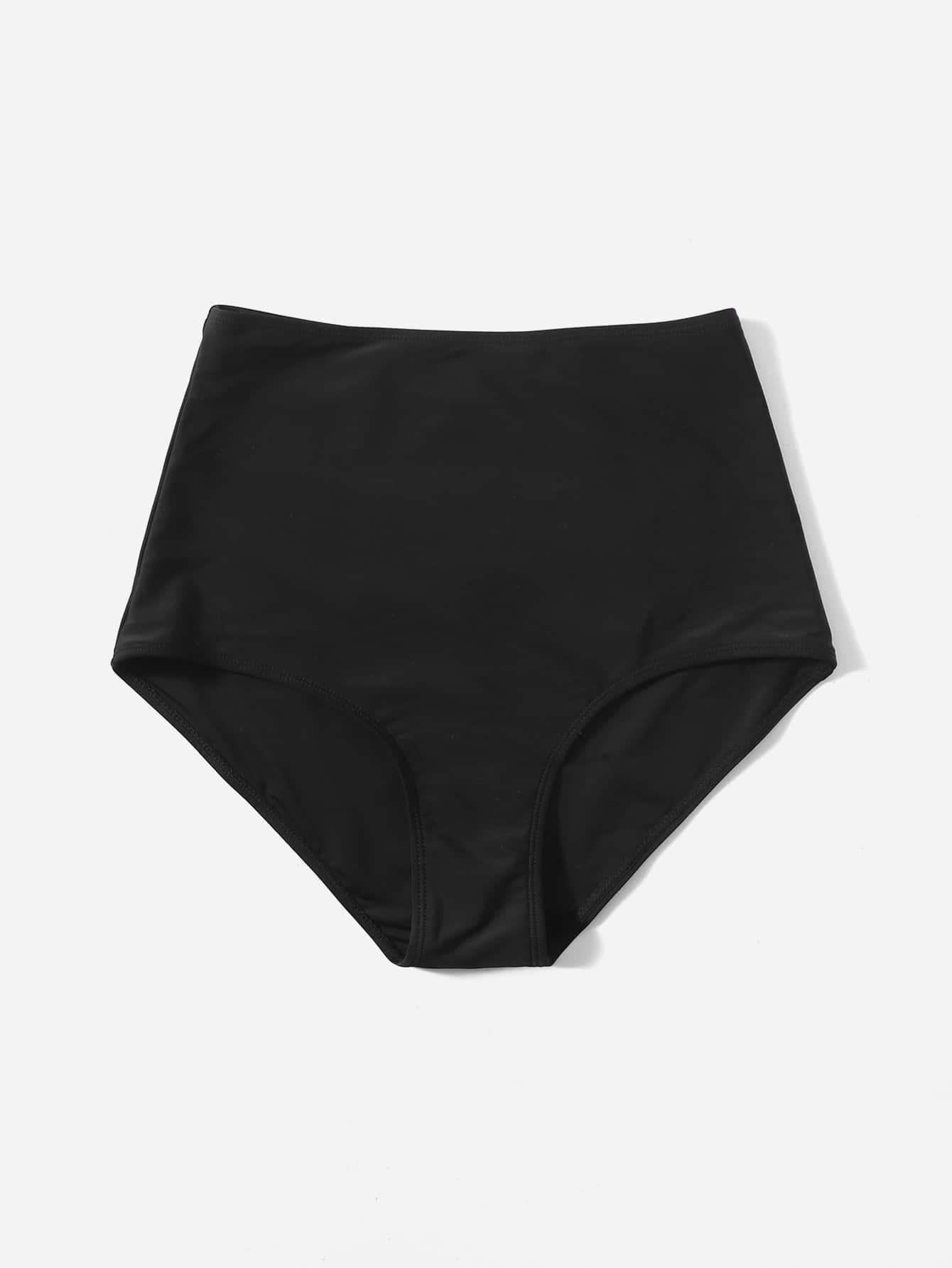 CZARNY DÓŁ OD BIKINI WYSOKI STAN