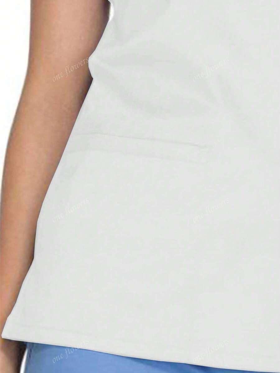 BIAŁA BLUZKA V-NECK