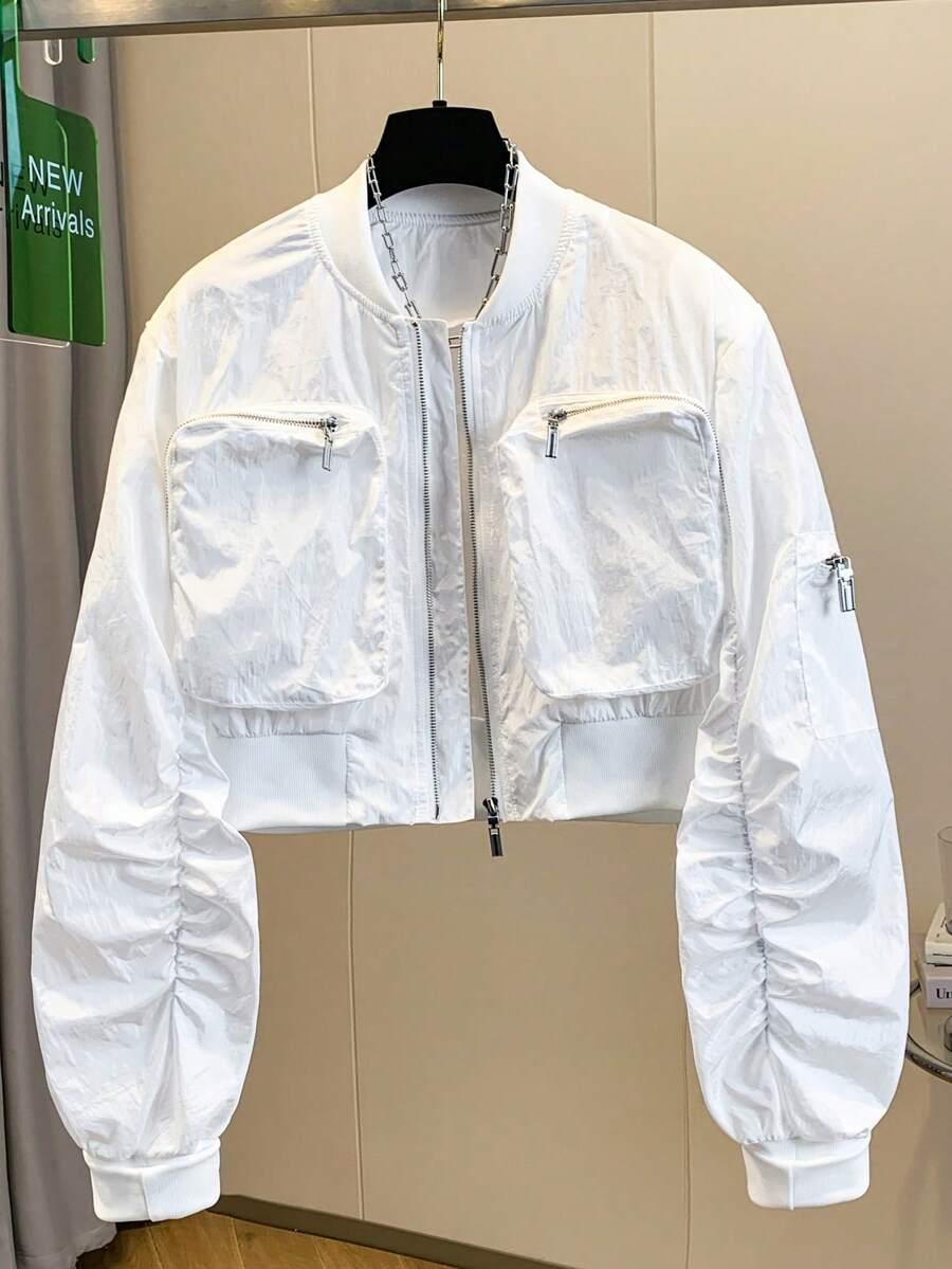BIAŁA KURTKA BOMBER 