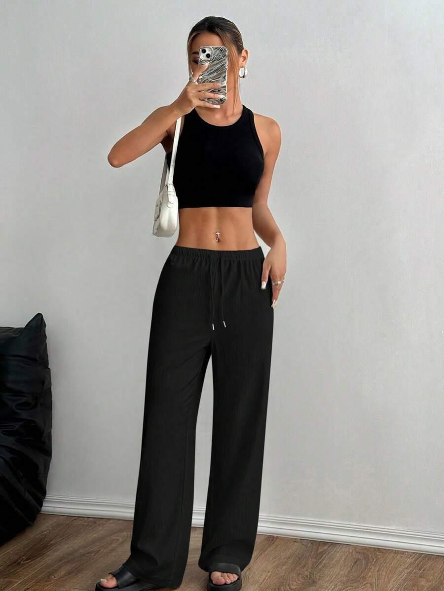 CZARNE SPODNIE CASUAL