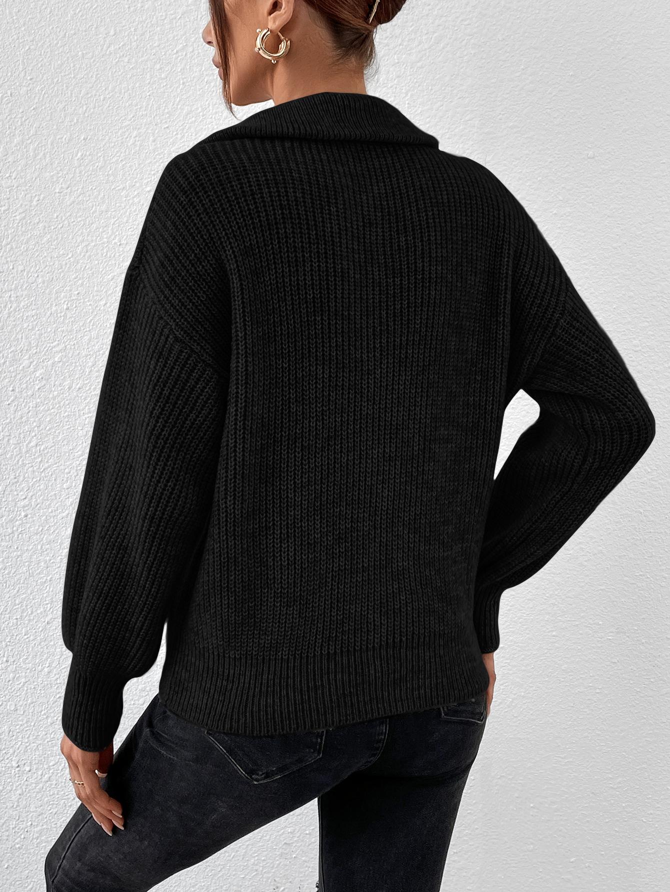 CZARNY SWETER ZAMEK