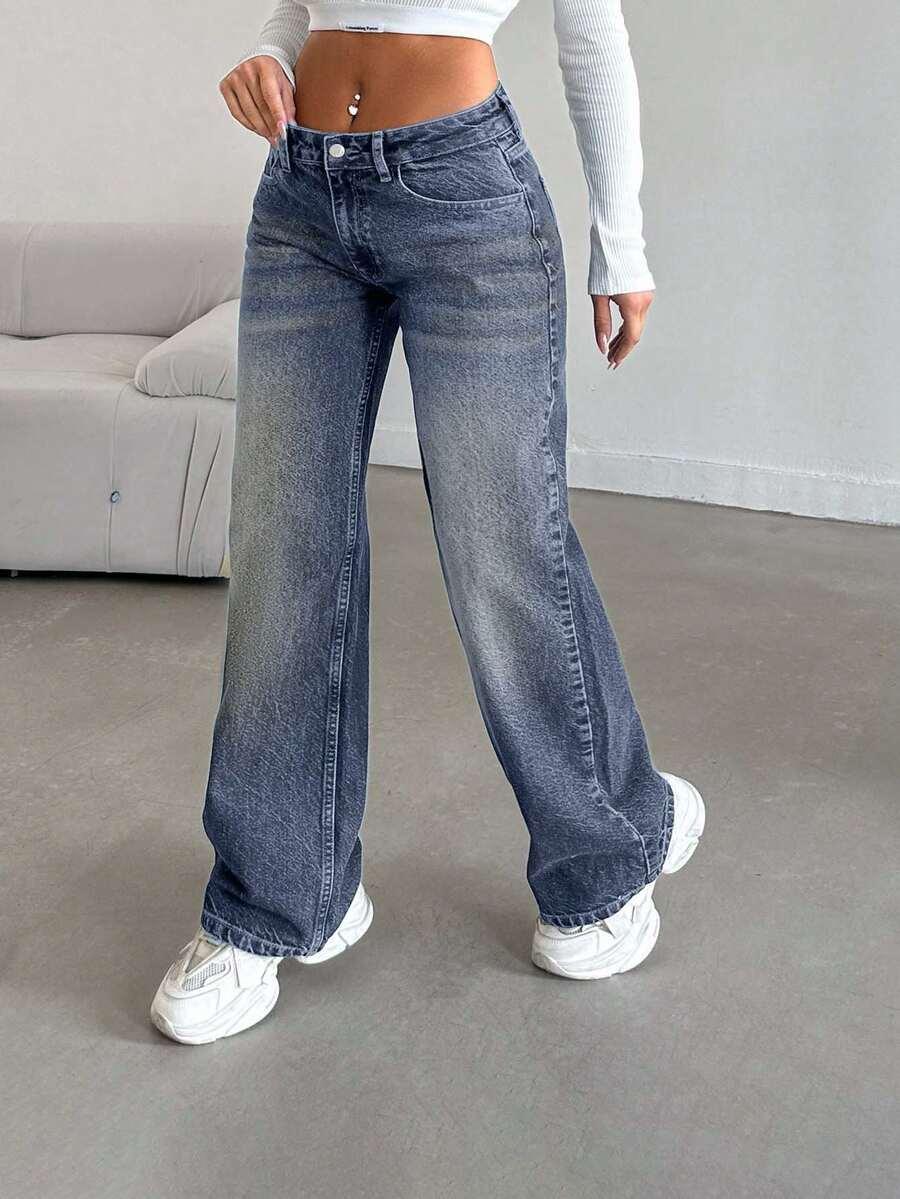 SPODNIE JEANS PROSTA NOGAWKA