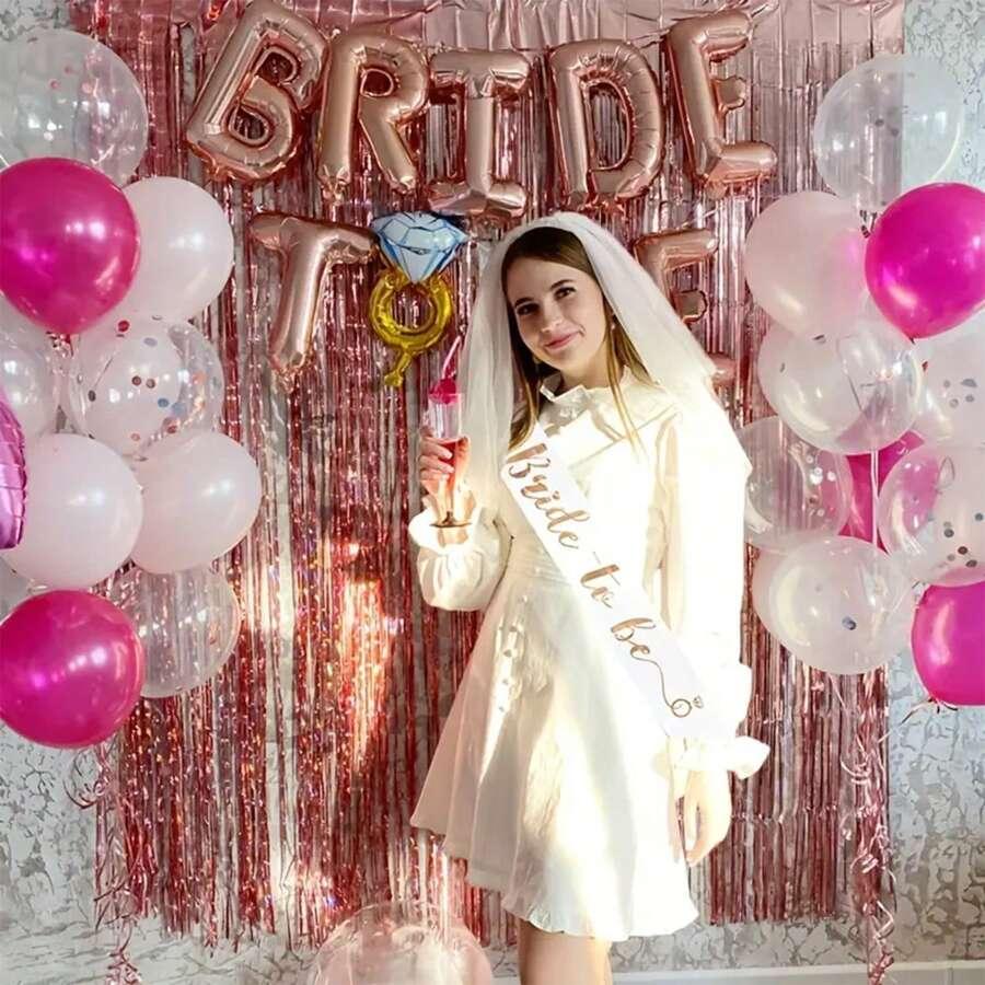 BIAŁA SZARFA NAPIS BRIDE TO BE