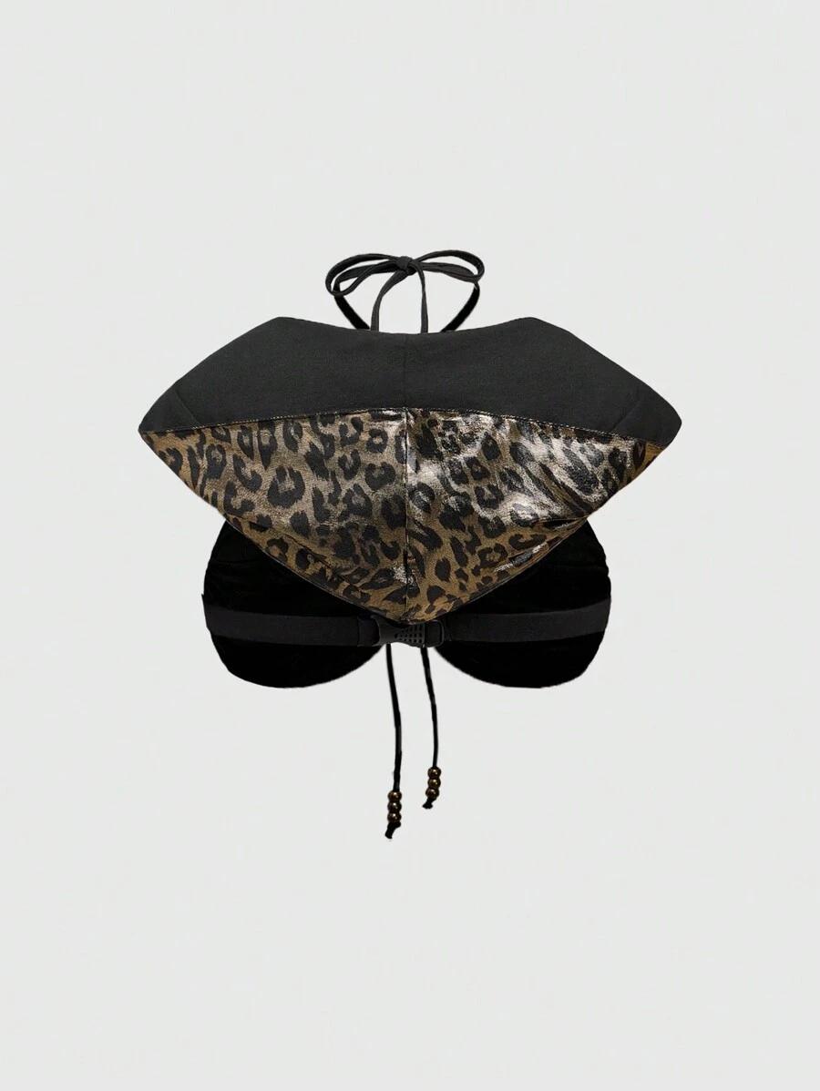 top z kapturem animal print