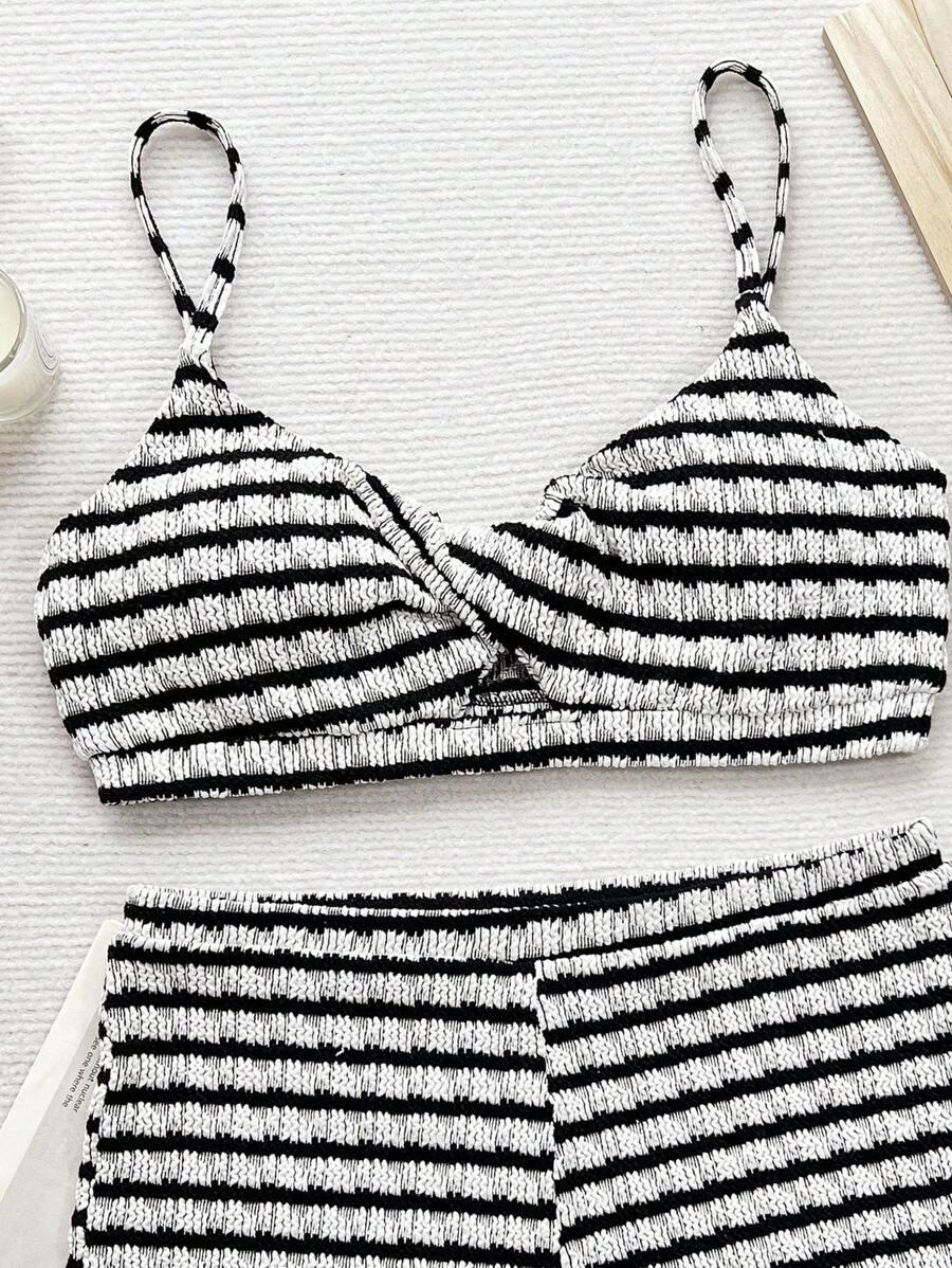 góra od bikini wzór paski